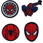 Fantastic Arma Ütü ile Yapışan Dokuma Patch Yama, Spider Seti, Örümcek Desenli Adam Man Patch 4'lü