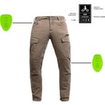Unisex Bej Jeans Motosiklet Pantolonu John Doe Kevlar JDC5004