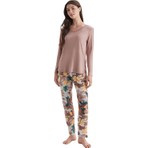 Catherine's Kadın Kahverengi Pijama Takım C2555