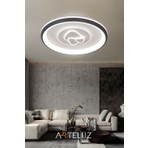 Arteluz Üçgen Model Plafonyer Avize Siyah Renk 50 cm Salon Kullanımına Uygun Modern Tasarım