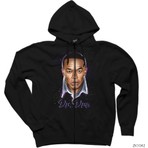 Z zepplin Dr Dre Digital Draw Siyah Fermuarlı Kapşonlu Sweatshirt