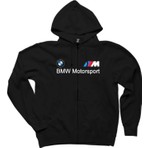 Bmw Logo M Power Motorsport Siyah Fermuarlı Kapşonlu Sweatshirt