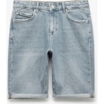 Koton Düğmeli Pamuklu Katlamalı Paça Slim Fit Denim Şort