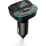 Tekno Grup Jops F9 Araç Fm Transmitter 5.3 Bluetooth Araç Kiti USB ve Type-C 18W Hızlı Şarjlı Çakmaklık Girişli Müzik çalar ve Telefon Görüşmesi