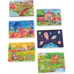 6 Adet 16 Parça Eğitici ve Öğretici Ahşap Çocuk Puzzle & Yapboz Bebek Çocuk Oyuncak