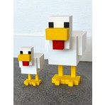 Modellio3D Minecraft Tavuk Figürü - 3D Baskı Koleksiyon Ürünü Plastik Malzeme ile 9 cm Boyut Seçeneği