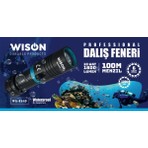 WISON Wıson ws-4545 şarjlı su altı dalış el feneri 100 menzil 10w 1800 lümen
