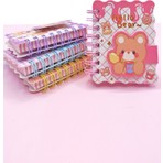 Hello Bear Cırtlı Cep Boy Sevimli Ayıcık Mini Not Defteri (7x8 Cm) - Pembe