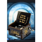 Alfa Gift Harry Potter Always Temalı Ahşap Işlemeli Mekanik Müzik Kutusu - Büyüleyici ve Şık Hediye