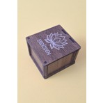 Kişiye Özel Lotus Çiçeği Desenli Çok Amaçlı Kutu - 6 x 5,5 x 4 cm