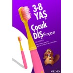 Glimo Kids Çocuk Diş Fırçası 3-8 Yaş | Diş Eti Dostu Yumuşak Kıl, Eğlenceli Tasarım |çocuklara Özel,pembe