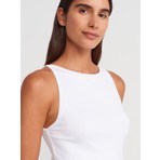 21048 Halter Yaka Top-Beyaz