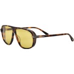 Tom Ford Tf 1208 53E 61 Leopar Güneş Gözlüğü 61 mm Organik Cam UV Koruma Özellikli