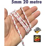 İzmir Bit Pazarı 5mm 20 Metre İpek Halat - Dayanıklı, Esnek ve Çok Amaçlı Kullanım için İdeal Bağlama İpi