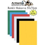Artlantis Renkli Mukavva 6 Renk 50X70 cm 1 Paket Sert Renkli Karton 1.0 mm Okul Okul Öncesi Anasınıfı Hobi Etkinlik