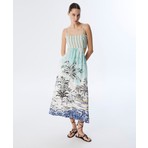 Desenli Cutout Elbise TS1250002342089
