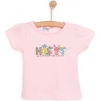 Hellobaby Basic Happy Baskılı Tshirt Kız Bebek