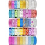 Artlantis Renkli Desenli Simli Bant 24 Adet Smli Hologramlı Bant 3 Metre Hobi Bantı Farklı Renklerde Gönderim