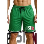 Top Glory Cepli Boston Baskılı Basketbol Şortu Spor Şort