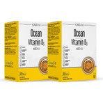 Ocean Vitamin D3 600IU 20ML130 Puf Takviye Edici Gıda (2 adet)