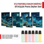 Ntt - 8'li Küçük Prens Defter Seti 6'lı Fosforlu Kalem Hediyeli