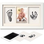 Moky Design Bebek El Ayak Izi Seti, Mürekkepsiz Temassız Baskı Kiti (2 Adet) ve Yenidoğan Hediye Anı Çerçevesi