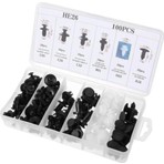 Hubstein 6 Boyutu 100 Adet Oto Fastener Klips Seti Plastik Malzeme ile Tampon Kapı Pervazı Tutucu