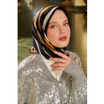 Lêvi D'or Hardal Yarım Daire Twill İpek Eşarp