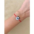 Atelier Çağla Cam Murano Panda Kırmızı Ip Bileklik
