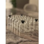20CC Cam Şişe 24 Adet Set Plastik Tıpalı Özel Günler Için Hediyelik Hazırlama Şişesi Cam Şişe 20 cc