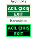 Ünal Grup Ünal Yangın  Fotolümen Fosforlu Acil Çıkış/Exit Yön Levhası Dayanıklı Malzeme İle Ergonomik Tasarım