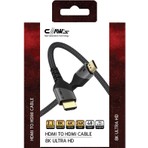 Claw's 8k UHD HDMI 2.1 48 Gbps / 24K Gold / Alüminyum Gövdeli 8k 60Hz-4K 120Hz-2K 240HZ-FHD 240Hz Destekli Premium HDMI Kablo - 3 Metre (C-Hp-B1-3m)