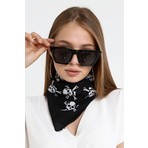 Bandana Kurukafa %100 Pamuklu Unisex Siyah