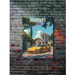 Ferrari F-40, Eşsiz Tasarım Otomobil Posterleri, Özel Tasarım Kağıt Poster