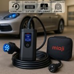 Mioji 717 3.5KW/16A 2.4 LCD Ekran IP65 Suya Dayanıklı Taşınabilir Elektrikli Araç Şarj Cihazı