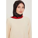 Armine Klasik Desenli Twill Saf İpek Eşarp 9239D 05