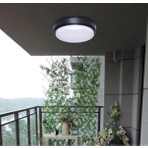 Store Artos Yuvarlak Siyah LED Banyo Bahçe Balkon Tavan Duvar Lambası 20 Watt IP65 Su Geçirmez