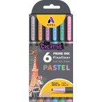 Adel Prime Ink 6'lı Pastel Fineliner İnce Uçlu Kalem Seti 0,4 mm Renkli Kalemler