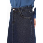 Yüksek Bel A Kesim Denim Etek
