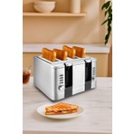 Awox Red Slice Pro Ekmek Kızartma Makinesi 1800W 4 Dilim Kapasite ile Buz Çözme ve Isıtma Fonksiyonları