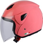 Sway Sw 700 Yarım Kask Pembe Renkli Mikrometrik Çene Bağlantısı İtalya Menşeli ABS Malzeme