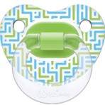 Wee Baby Şeffaf Desenli Damaklı Emzik No:3 Yeşil 18+ Ay