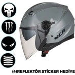 NCR Jet Çenesiz Nardo Gri Kask ECE Belgeli