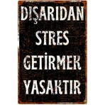 “dışarıdan Getirmek Yasaktır” Yazılı Dekoratif Tabela – Retro Tasarım Alüminyum Levha