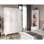 Hayal  Modern Genç Odası Takımı Beyaz - 4 Parçalı ve Tamamı Mdf