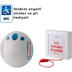 Kablosuz Engelli Ipli Wc Acil Çağrı Buton Lamba Alarm Seti