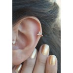Sacce Scarves & Accessories Rose Tonlu Mini Kelebek Tasarımlı Tragus Piercing, Şık Ve Zarif Kulak Aksesuarı