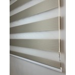 Kum Beji Pileli Zebra Stor Perde Ev/ofis Perdesi Aluminyum Sistem Zebra Stor Perde – Gece & Gündüz Kullanım, Kolay Montaj (Alüminyum Sistem)