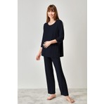 Catherine's Yumuşak Dokulu Hamile Pijama Takımı %94 Viskon %6 Elastan ile Konforlu Kullanım için M Beden
