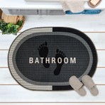 Evidea Soft Banyo Oval Paspası Antrasit Renkli Sihirli 50 x 70 cm Yumuşak Dokulu Konfor